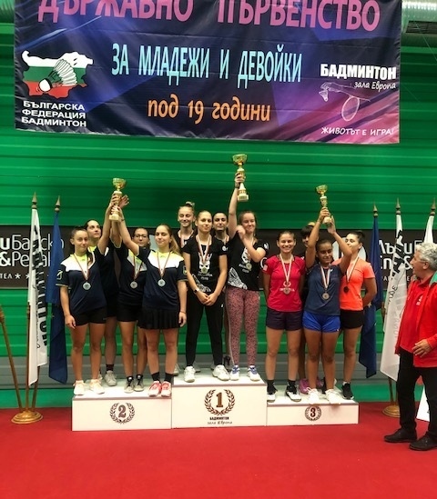 Трети са девойките от „Бадминтон-скуош клуб Пазарджик” на Държавното отборно първенство