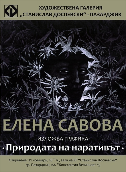 Изложба „Природата на наративът” на Елена Савова откриват в художествената галерия