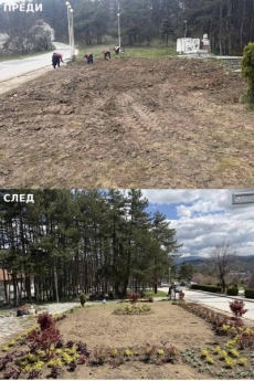 Облагородяват пространството около мемориал-костницата на Вела Пеева