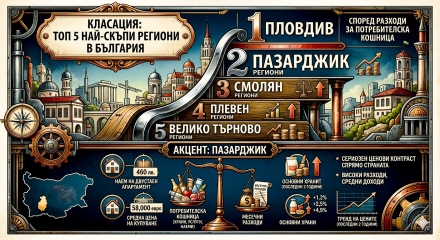 Пазарджик е в Топ 5 по скъпотия