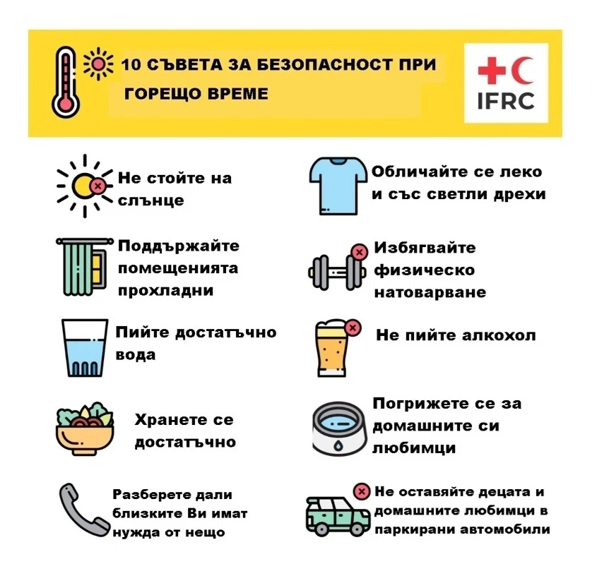 10 съвета от БЧК - Пазарджик в жегата