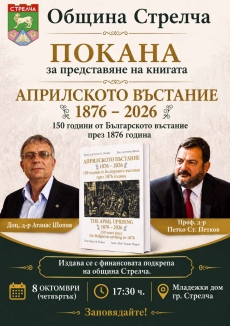 Представят книга за Априлското въстание, подкрепена финансово от Общината
